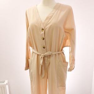 Urban Outfitters Slouchy Button-Front Jumpsuit XS